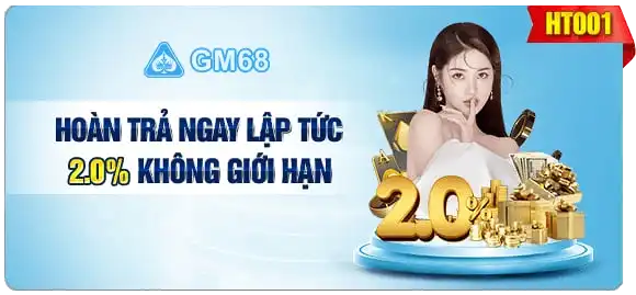 Thưởng Nạp Lần Đầu 100% Tại GM68 Club